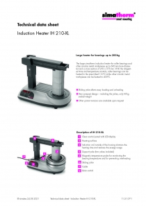 Technical data IH 210 XL