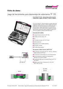 Datos Téchnicos TP 150