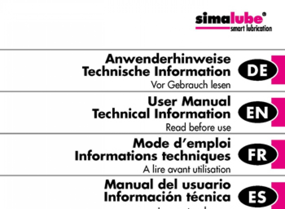 simalube Anwenderhinweis 30 250