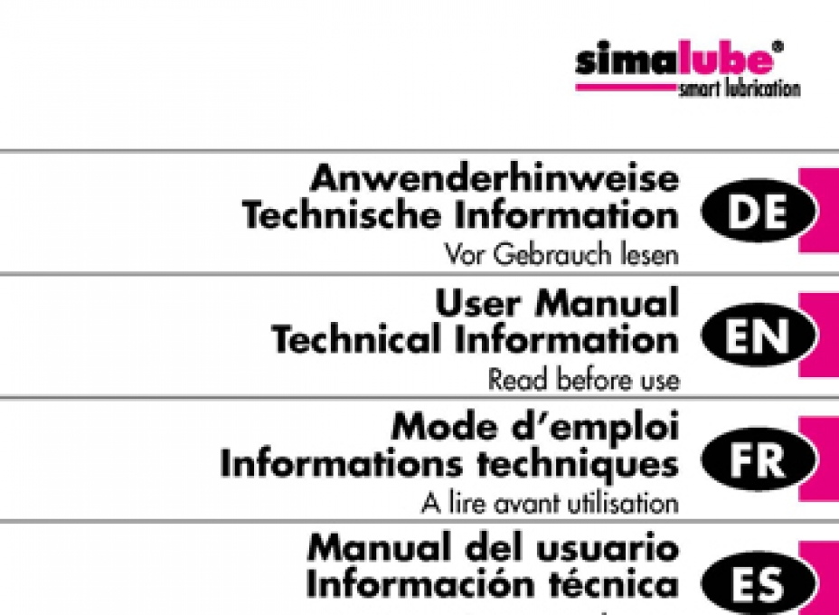 simalube Anwenderhinweis 30 251